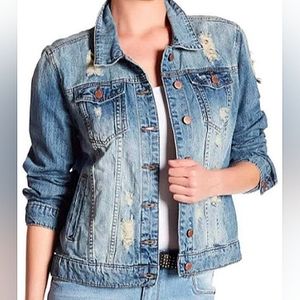 STS Blue Distressed Denim Jacket- XL